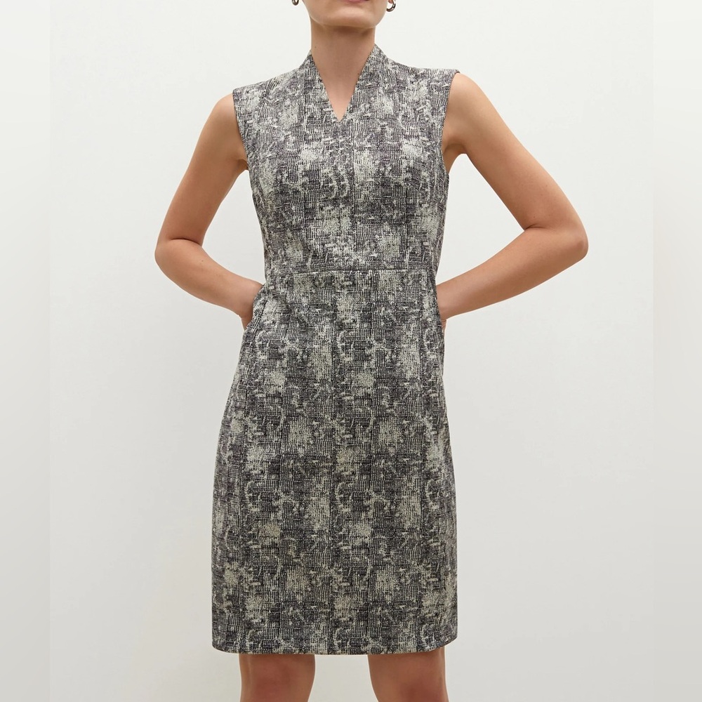 M.M. LaFleur Aditi Shift Dress in Black & White Crackle Size 10